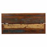 Bar Set 7 Pieces Solid Reclaimed Wood and Genuine Leather