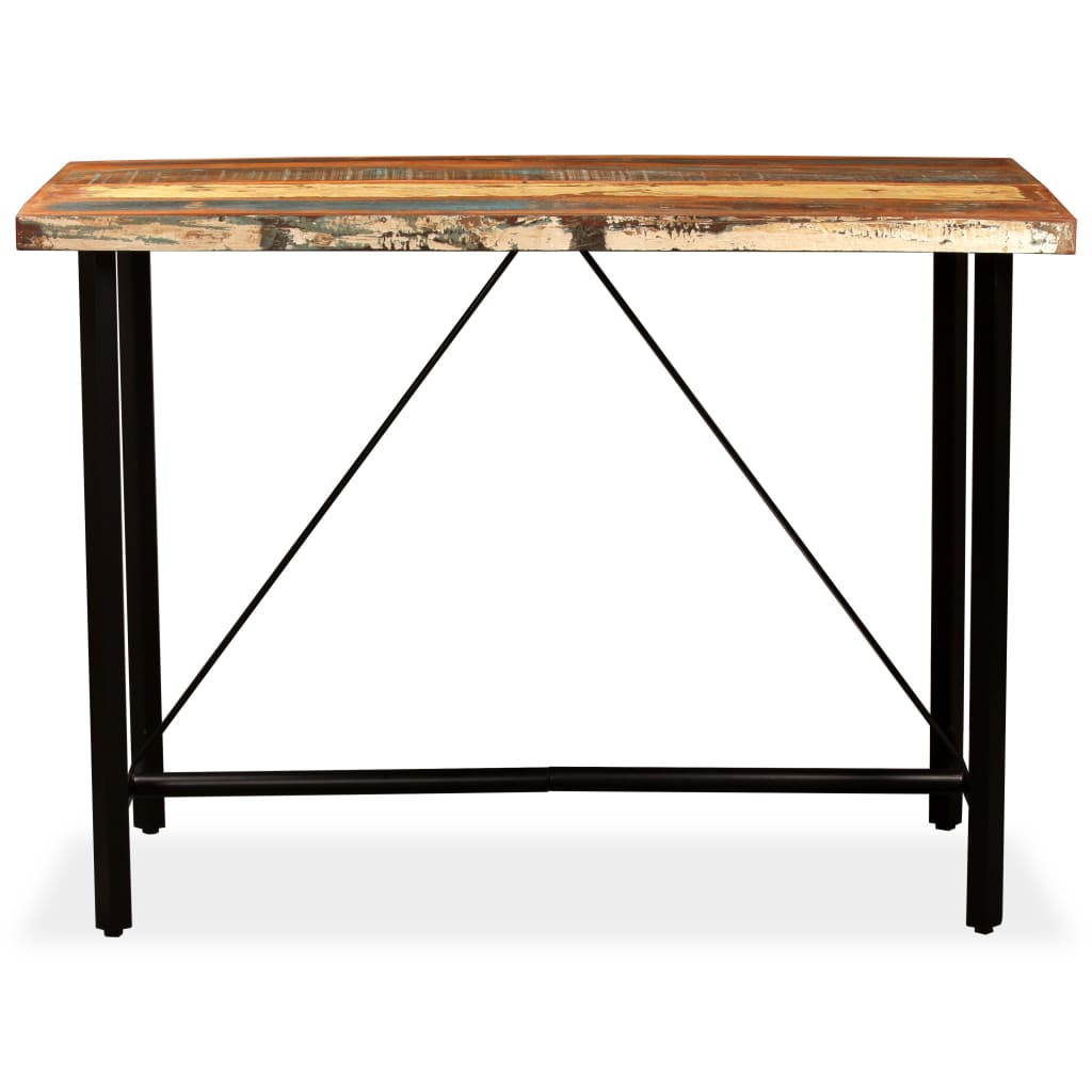 Bar Set 7 Pieces Solid Wood Reclaimed