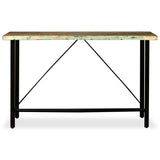Bar Set 9 Pieces Solid Wood Reclaimed - Side View