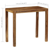 Bar Table Solid Acacia Wood 118x60x107 cm