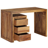 Writing Table Solid Acacia Wood 110x55x76 cm