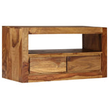 TV Cabinet Solid Acacia Wood 80x30x40 cm - Side View