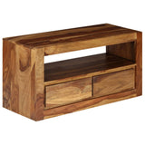 TV Cabinet Solid Acacia Wood 80x30x40 cm - Top-Down View