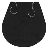 Bathroom Mat Set 3 Pieces Fabric Anthracite - Top-Down View