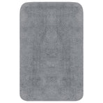Bathroom Mat Set 3 Pieces Fabric Grey