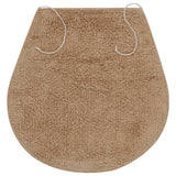 Bathroom Mat Set 3 Pieces Fabric Beige