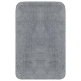 Bathroom Mat Set 2 Pieces Fabric Grey