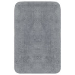 Bathroom Mat Set 2 Pieces Fabric Grey