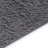 Bathroom Mat Set 2 Pieces Fabric Grey - Top-Down View