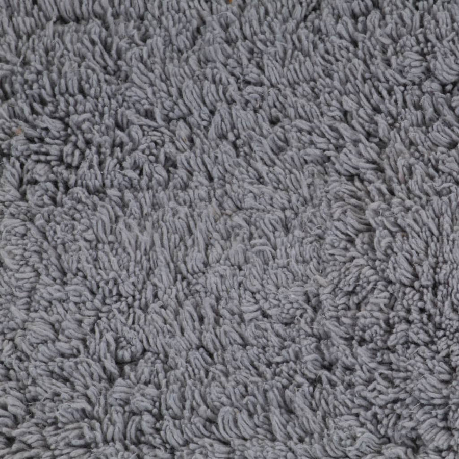 Bathroom Mat Set 2 Pieces Fabric Grey