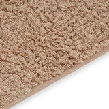Bathroom Mat Set 2 Pieces Fabric Beige - Top-Down View