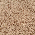 Bathroom Mat Set 2 Pieces Fabric Beige