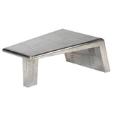 Aviator Coffee Table Aluminium Vintage Aircraft Airman Style - Front View