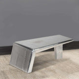 Aviator Coffee Table Aluminium Vintage Aircraft Airman Style - Top-Down View