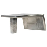 Aviator Coffee Table Aluminium Vintage Aircraft Airman Style - Rear View