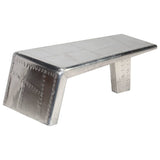 Aviator Coffee Table Aluminium Vintage Aircraft Airman Style - Extra Image