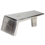Aviator Coffee Table Aluminium Vintage Aircraft Airman Style - Extra Image