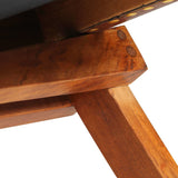 Folding Relaxing Chair Brown Real Leather - Extra Image