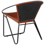 Chair Brown Real Leather - Top-Down View