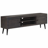 TV Cabinet Solid Mango Wood 140x30x45 cm - Close-Up Angle