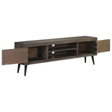 TV Cabinet Solid Mango Wood 140x30x45 cm - 45-Degree Angle