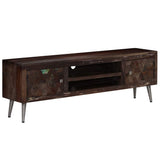 TV Cabinet Solid Reclaimed Wood 140x30x45 cm - Rear View