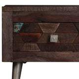 Coffee Table Solid Reclaimed Wood 100x60x35 cm - Close-Up Angle