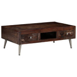Coffee Table Solid Reclaimed Wood 100x60x35 cm - Extra Image