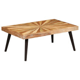 Coffee Table Solid Wood Mango 90x55x36 cm - Close-Up Angle