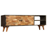 TV Cabinet Solid Mango Wood 140x30x45 cm - Front View
