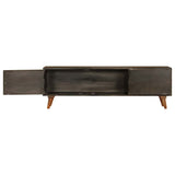 TV Cabinet Solid Mango Wood 140x30x45 cm - Top-Down View