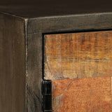 TV Cabinet Solid Mango Wood 140x30x45 cm - Rear View