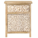 Bedside Table Solid Mango Wood 40x30x50 cm