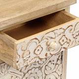 Bedside Table Solid Mango Wood 40x30x50 cm
