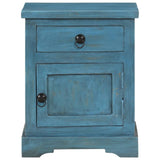 Bedside Table Solid Mango Wood 40x30x50 cm Blue