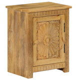 Bedside Table Solid Mango Wood 40x30x50 cm - Side View