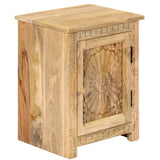 Bedside Table Solid Mango Wood 40x30x50 cm - Top-Down View