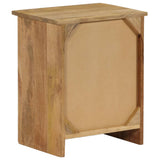 Bedside Table Solid Mango Wood 40x30x50 cm - 45-Degree Angle