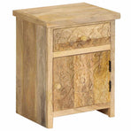 Bedside Table Solid Mango Wood 40x30x50 cm