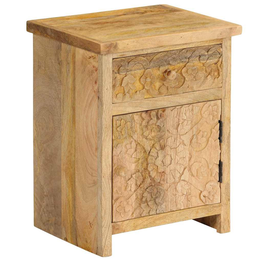 Bedside Table Solid Mango Wood 40x30x50 cm