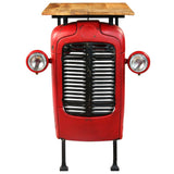 Tractor Bar Table Solid Mango Wood Red 60x120x107 cm - 45-Degree Angle
