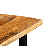 Tractor Bar Table Solid Mango Wood Red 60x120x107 cm - Rear View