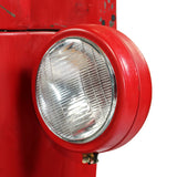 Tractor Bar Table Solid Mango Wood Red 60x150x107 cm - Low Angle