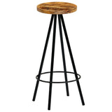 Bar Chairs 2 pcs Solid Mango Wood - Front View