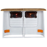 Truck Sideboard Solid Mango Wood White - Rear View