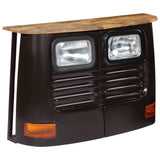 Truck Sideboard Solid Mango Wood Dark Grey - Extra Image