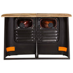 Truck Sideboard Solid Mango Wood Dark Grey
