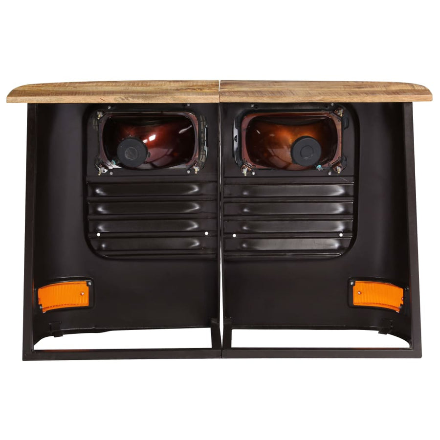 Truck Sideboard Solid Mango Wood Dark Grey
