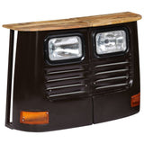 Truck Sideboard Solid Mango Wood Dark Grey - Low Angle
