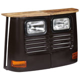 Truck Sideboard Solid Mango Wood Dark Grey - Extra Image